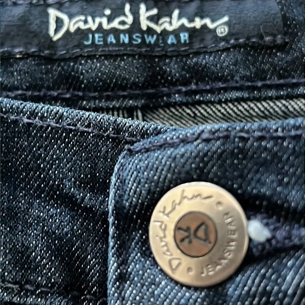David Khan dark wash flare five pocket jeans Sz 27‎